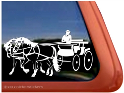 Haflinger Driving Vinyl Window Decal