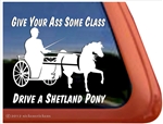 Shetland Pony Horse Trailer Window Decal