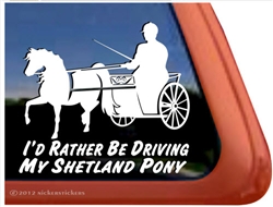 Shetland Pony Horse Trailer Window Decal