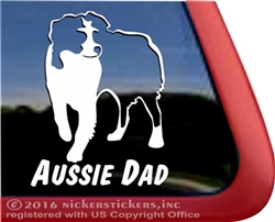 Aussie Dad Australian Shepherd Dog Car Truck RV Window Decal Sticker