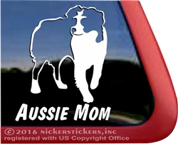 Aussie Mom Australian Shepherd Dog Car Truck RV Window Decal Sticker