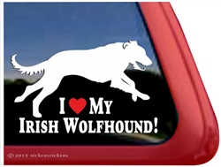 Irish Wolfhound Window Decal