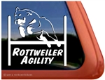 Rottweiler Agility Dog Window Decal