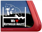 Rottweiler Agility Dog Window Decal