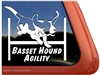 Basset Hound Agility Dog Window Decal