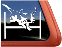 Basset Hound Agility Dog Window Decal