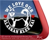 Alaskan Klee Kai Window Decal