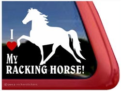 Racking Horse Trailer Window Decal