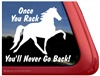 Racking Horse Trailer Window Decal