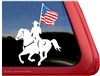 Equestrian Drill Team Horse Trailer Car Truck RV Laptop iPad USA Flag Stickers Decals