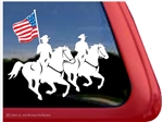 Drill Team Horse Trailer Window Decal