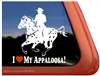 Appaloosa Hunter Under Saddle Horse Trailer Window Decal