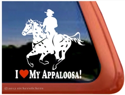 Appaloosa Hunter Under Saddle Horse Trailer Window Decal