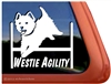 West Highland White Terrier Agility Dog Car Window iPad Decal Sticker