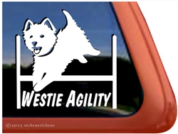 West Highland White Terrier Agility Dog Car Window iPad Decal Sticker