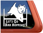 Westie Agility Dog Window Decal