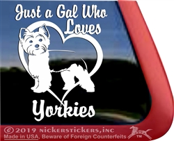 Yorkie Window Decal