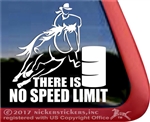 Barrel Racing Horse Trailer Window Decal