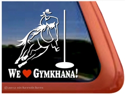 Pole Bending Horse Trailer Window Decal