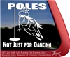 Pole Bending Horse Trailer Window Decal