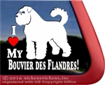 I Love My Bouvier des Flandres Dog Car Truck RV Window Decal Sticker