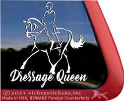 Dressage Rider Horse Trailer Window Decal