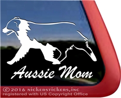 Aussie Mom Australian Shepherd Mother Dog Car Truck RV Window Decal Sticker