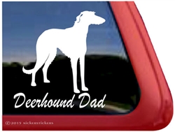 Scottish Deerhound Dad Dog Car Truck RV Window Decal Sticker