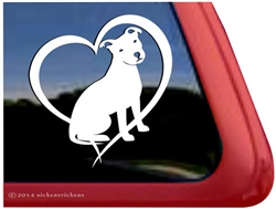 Love Pit Bull Terrier Dog Heart Car Truck RV Window Decal Sticker