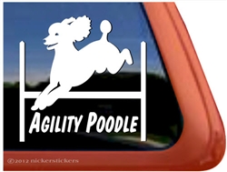 Poodle Agility Dog Vinyl Car Truck RV iPad Window Decal Sticker