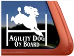 Poodle Agility Dog on Board Car Truck iPad RV Window Decal Sticker