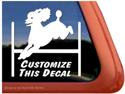 Custom Poodle Agility Dog Car Truck RV iPad Window Decal Sticker