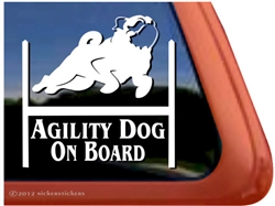 Pug Agility Dog Window Decal