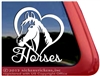 Love Horses Horse Trailer Car Truck RV Window Decal Sticker