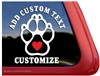 Custom Paw Print Dog Vinyl Car Truck RV Window Decal Sticker