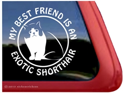 Exotic Shorthair Cat Window Decal