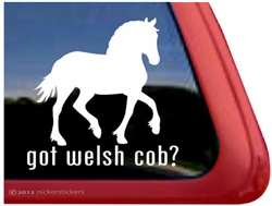 Welsh Cob Horse Trailer Window Decal