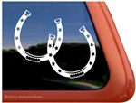 Custom Horse Shoe Horse Trailer Car Truck RV Window Decal Sticker