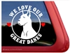 Great Dane Window Decal