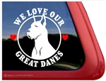 Great Dane Window Decal