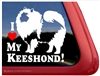 Keeshond vinyl dog window auto car truck rv laptop ipad sticker decal