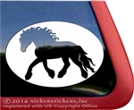 Custom Friesian Horse Trailer Car Truck RV Window Decal Sticker