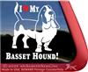 I Love My Basset Hound Vinyl Dog Car Truck RV Window Decal Sticker