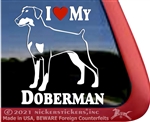 Doberman Window Decal