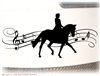 Dressage Rider Horse Trailer Window Decal