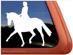 Dressage Rider Horse Trailer Window Decal