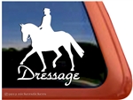 Dressage Rider Horse Trailer Window Decal