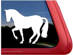 Dressage Piaffe Horse Trailer Window Decal