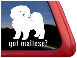 Maltese Window Decal