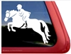 Welsh Pony Rider Jumping Horse Trailer Window Decal